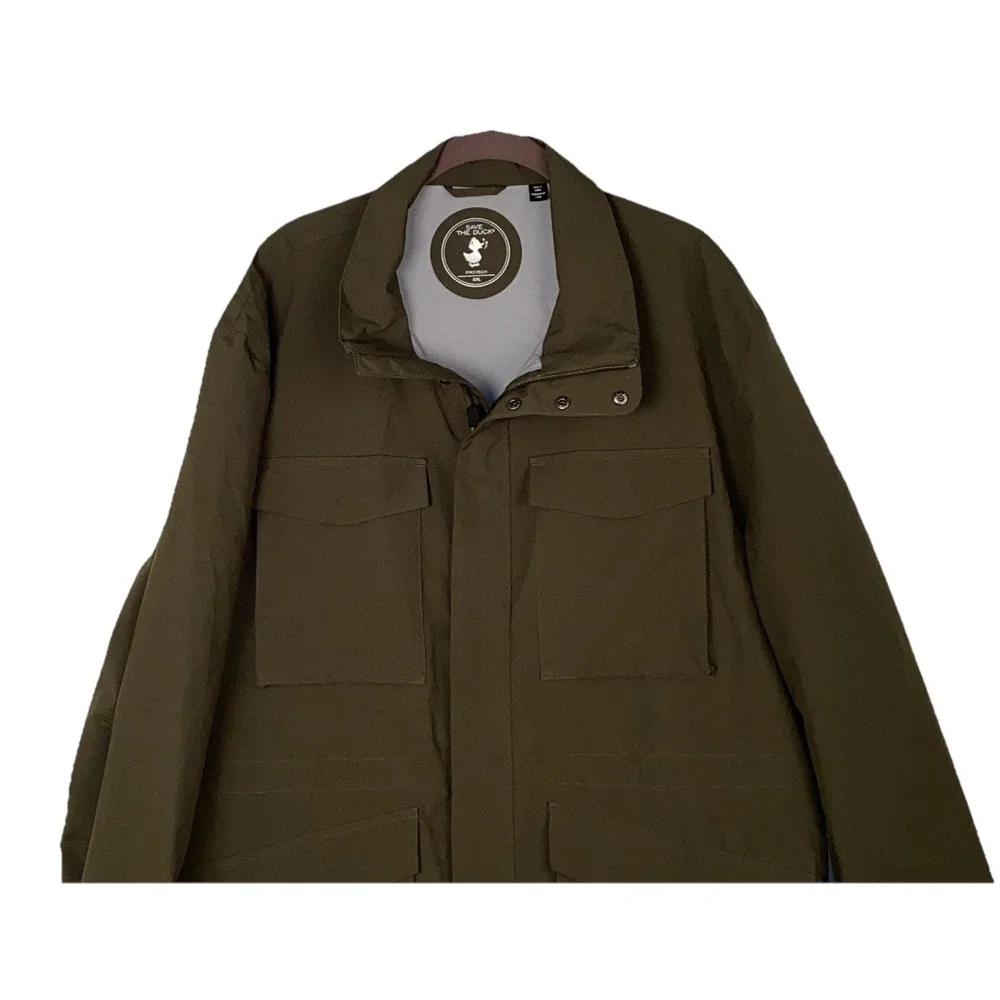 Save The Duck Parka‎ Jacket Women 2XL Olive Recycled Polyester Pro-Tech